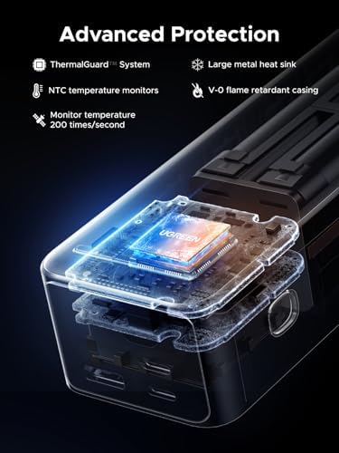 UGREEN Nexode Power Bank 25000mAh 200W Laptop Portable Charger PD 3 1 Fast Charging 90Wh 3 Port Battery Pack with TFT Smart Display for MacBook Pro/Air/ipad/iPhone 17/16/Samsung S26/Dell/HP and More