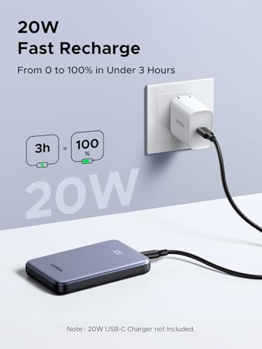 UGREEN Power Bank 10 000mAh 22 5W  Compact Portable Charger USB C PD3 0 Travel Fast Charging Battery Pack with Digital Display for iPhone 17/16/15/14/13/12 Pro Max  Galaxy S25/S24 Ultra