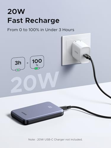 UGREEN Power Bank 10 000mAh 22 5W  Compact Portable Charger USB C PD3 0 Travel Fast Charging Battery Pack with Digital Display for iPhone 17/16/15/14/13/12 Pro Max  Galaxy S25/S24 Ultra