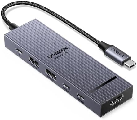 UGREEN Revodok Pro USB C Hub 6 in 1 10Gbps 4K 60Hz HDMI  100W Power Delivery for MacBook Neo/Pro/Air  iPad Pro  Thinkpad Rog Ally and More