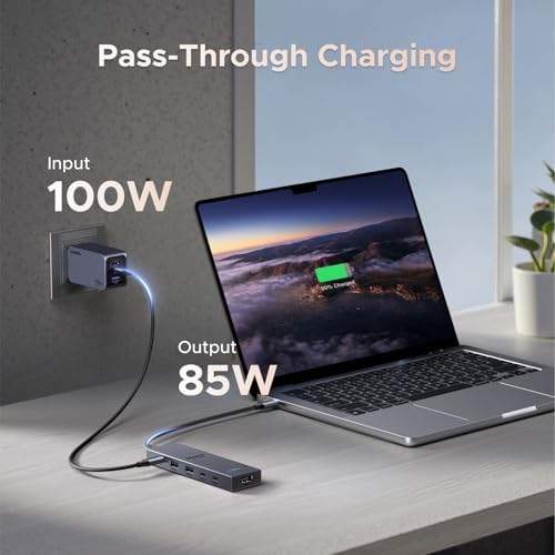 UGREEN Revodok Pro USB C Hub 6 in 1 10Gbps 4K 60Hz HDMI  100W Power Delivery for MacBook Neo/Pro/Air  iPad Pro  Thinkpad Rog Ally and More