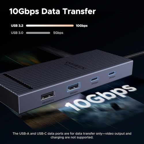 UGREEN Revodok Pro USB C Hub for Laptop 8 in 1 MacBook Docking Station 4K 60Hz HDMI  100W PD Charging  USB C & USB A 10Gbps Data Ports  SD/TF Card Reader for MacBook Neo/Pro/Air  XPS  Thinkpad