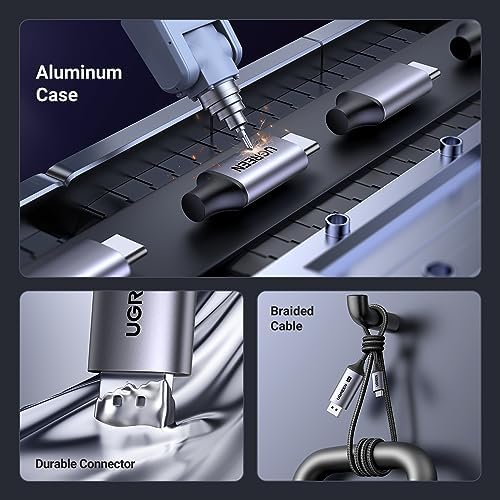 UGREEN USB C to DisplayPort 1 4 Cable 8K 60Hz 4K 240Hz Unidirectional Thunderbolt 4/3 to DisplayPort Cord USB C to DP 32 4Gbps Compatible iPhone 17  MacBook Pro/Air  iPad  Mac Mini  Galaxy  XPS  6 6FT