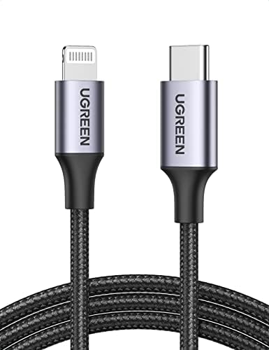 UGREEN USB C to Lightning Cable 3FT   MFi Certification Lightning Cable Compatible with iPhone 14/14 Pro/14 Pro Max  iPhone 13/12/11/X/XR/XS/8 Series  iPad 9  AirPods Pro  and More