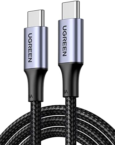 UGREEN Cable USB C a USB C, paquete de 2 cables de carga USB C de 100 W para iPhone 17/17 Air/17 Pro/17 Pro Max/16, MacBook Pro, iPad Pro, Dell XPS, Samsung Galaxy S25/S24/S23 Ultra, Switch, Pixel