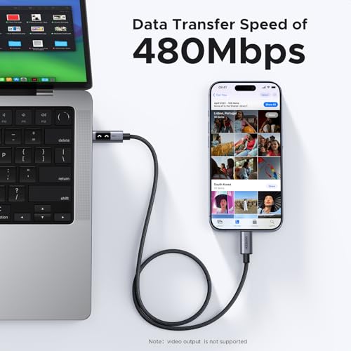 UGREEN Uno USB C to USB C Cable 100W Fast Charging Cable Type C Charging Cord with LED Display for iPhone 17/17 Air/17 Pro/17 Pro Max/16  MacBook Pro/Air  iPad Pro/Air  Galaxy S25 Ultra 6 6FT Black