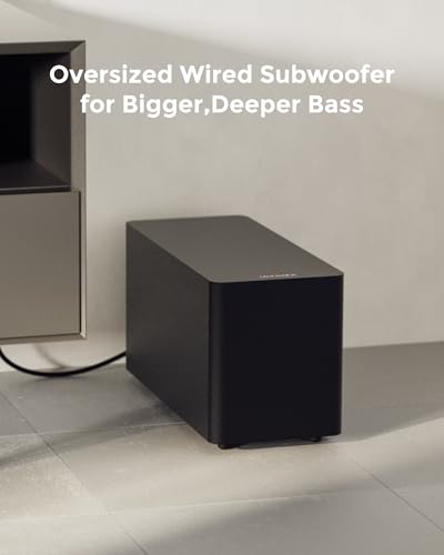 ULTIMEA 5 1CH Surround Sound Bar with Subwoofer  Dolby Atmos  VoiceMX  BassMX  APP  300W Soundbar for Smart TV  Home Theater Surround Sound System for TV  BT 5 4  Poseidon M60  2025 Model 