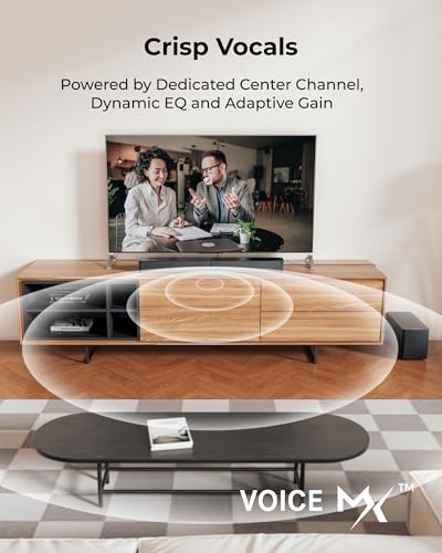 ULTIMEA 5 1CH Surround Sound Bar with Subwoofer  Dolby Atmos  VoiceMX  BassMX  APP  300W Soundbar for Smart TV  Home Theater Surround Sound System for TV  BT 5 4  Poseidon M60  2025 Model 