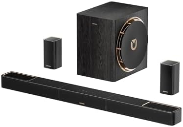 ULTIMEA Skywave X50 5 1 4ch Wireless Surround Sound System for TV  760W Professional Sound Bar w/Dolby Atmos  2 Wireless Surround Speakers & 8 Subwoofer  GaN Amplifier  4K HDR Pass Through  HDMI eARC