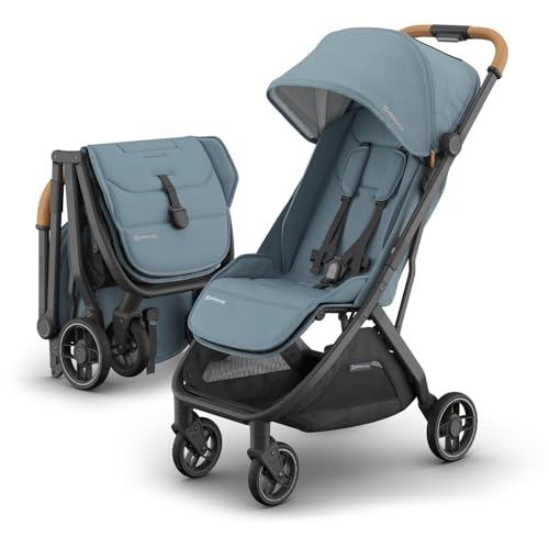 UPPAbaby Minu V3 Travel Stroller   Lightweight   Compact Design   One Hand Fold   Unfold   from Birth   Overhead Compatible   Greyson  Charcoal Mélange/Carbon Frame/Saddle Leather 