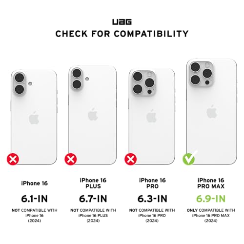 URBAN ARMOR GEAR UAG  Limited Edition  Designed for iPhone 16 Pro Max Case 6 9 Metropolis LT   Compatible with MagSafe Charging Rugged Anti Slip Military Grade Protective Cover  Topography