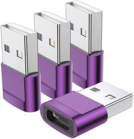 USB C Female to USB Male Adapter  4 Pack   Type C to USB A Charger Converter for iPhone 17 16 15 14 13 12 11 Pro Max  Samsung Galaxy S25 S24 S23 S22 Ultra  Apple iWatch Watch Series 7 8  AirPods iPad