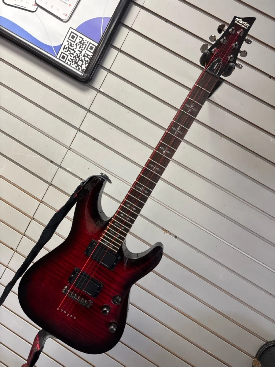 USED SCHECTER DIAMOND SERIES DEMON 6 6 STRING ELECTRIC GUITAR  QUC026543 