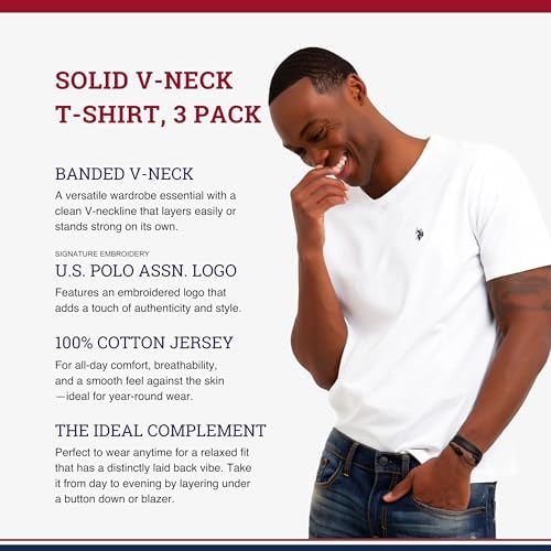 U S  Polo Assn  Mens V Neck Tee