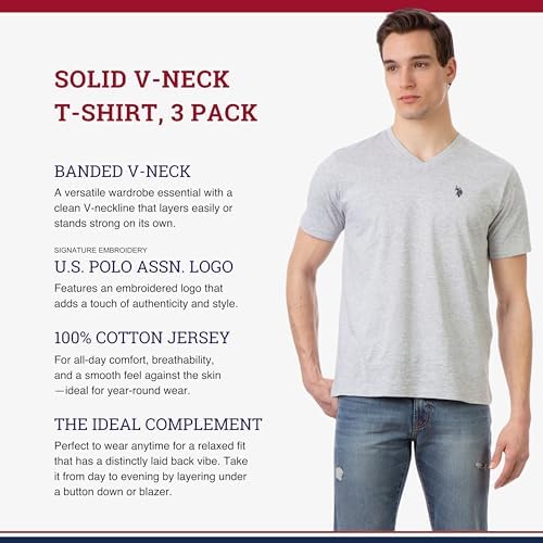 U S  Polo Assn  Mens V Neck Tee