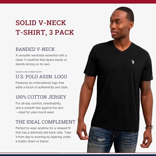 U S  Polo Assn  Mens V Neck Tee