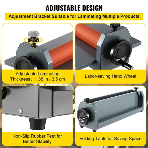 Uimoso 25 5in 648mm Manual Cold Roll Laminator Vinyl Photo Laminating Machine