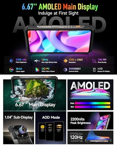 Ulefone Armor 28 Ultra 5G AI Rugged Phone & Wireless Charger  32GB 1TB/2TB Expansion  MTK Dimensity 9300  12 Core  6 67 AMLOD Dual Screen  64MP 50MP 50MP Real Camera  10600mAh/120W  8K Video
