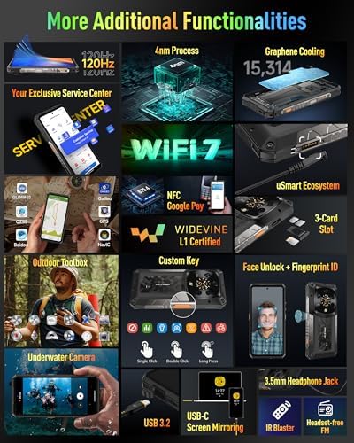 Ulefone Armor 28 Ultra 5G AI Rugged Phone & Wireless Charger  32GB 1TB/2TB Expansion  MTK Dimensity 9300  12 Core  6 67 AMLOD Dual Screen  64MP 50MP 50MP Real Camera  10600mAh/120W  8K Video