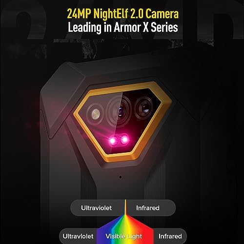 Ulefone Armor X13 12GB 64GB Rugged Smartphone Unlocked  MTK Helio G36 Android 14 Cell Phone  50MP 24MP Night Vision Camera  6 52 HD   6300mAh  Dual SIM 4G Rugged Phone  NFC/OTG/GPS/FM  Orange