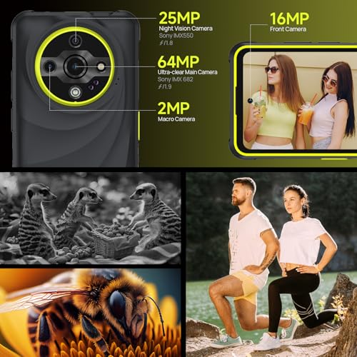 Ulefone Armor X31 Pro 5G Rugged Phone Unlocked 16GB 256GB MTK Dimensity 6300 Android 14 64MP 25MP Main Camera 6050mAh 6 56 120Hz Corning Gorilla Screen IP68/69K Waterproof Widevine L1 Orange