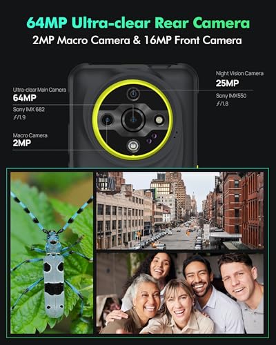 Ulefone Armor X31 Pro 5G Rugged Phone  MTK Dimensity 6300 5G  16GB 256GB  Android 14  6 56  120Hz  64MP Main Cam   25MP Night Vision Cam   6050mAh  NFC/IR Blaster/GPS   Black
