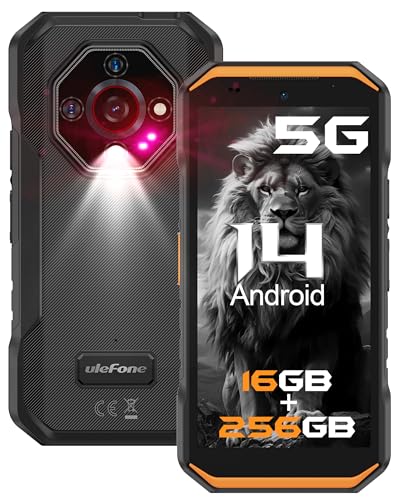 Ulefone Armor X32 Pro 5G Rugged Phone  MTK Dimensity 6300  16 256GB  Android 14  Widevine L1  64MP/25MP Night Vision  Dedicated Glare Flashlight  5G Wifi Hotspot  5 65  90Hz  5500mAh  NFC/GPS   Orange