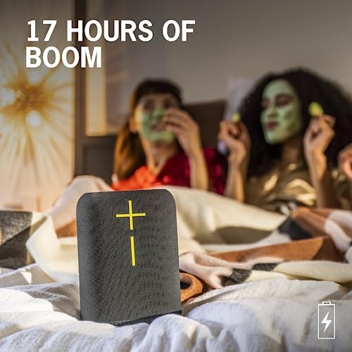 Ultimate Ears EPICBOOM  Portable Wireless Bluetooth Speaker  Big Bass and Immersive  360 Degree Sound  Adaptive EQ  IP67 Waterproof  Floatable  17 Hour Battery  180 ft Range  USB C   Charcoal Black
