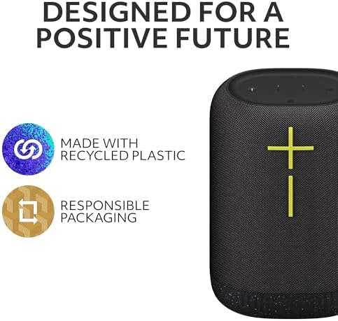 Ultimate Ears EPICBOOM  Portable Wireless Bluetooth Speaker  Big Bass and Immersive  360 Degree Sound  Adaptive EQ  IP67 Waterproof  Floatable  17 Hour Battery  180 ft Range  USB C   Charcoal Black