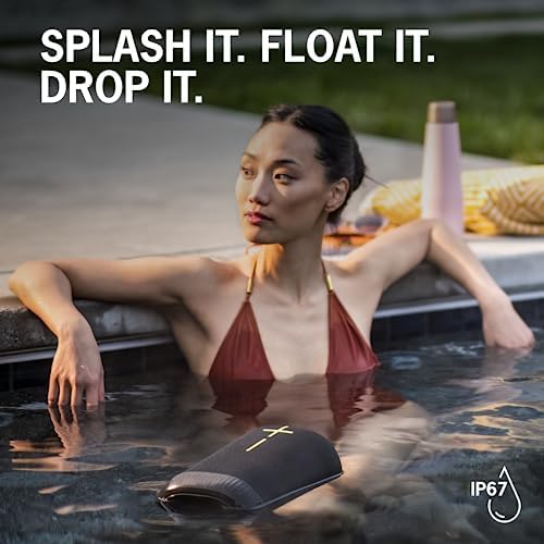 Ultimate Ears EPICBOOM  Portable Wireless Bluetooth Speaker  Big Bass and Immersive  360 Degree Sound  Adaptive EQ  IP67 Waterproof  Floatable  17 Hour Battery  180 ft Range  USB C   Charcoal Black