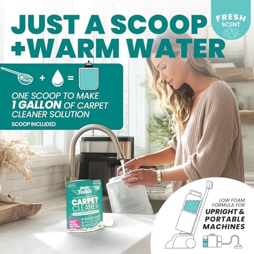 Uncle Todds Carpet Cleaner Powder for Machines   Makes 30 Gallons of Carpet Cleaner Solution   Enzyme Formula Carpet Deodorizer   Removes Pet Odors & Stains   Safe for Carpets  Rugs & Upholstery