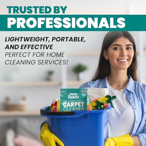 Uncle Todds Carpet Cleaner Powder for Machines   Makes 30 Gallons of Carpet Cleaner Solution   Enzyme Formula Carpet Deodorizer   Removes Pet Odors & Stains   Safe for Carpets  Rugs & Upholstery