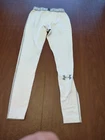 Under Armour Cold Gear Compression Athletic Tights Men s Small White Good Pre