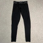 Under Armour Mens HeatGear Compression Tights Black Mesh Training Pants SMALL