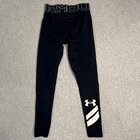 Under Armour Mens HeatGear Compression Tights Black Mesh Training Pants SMALL