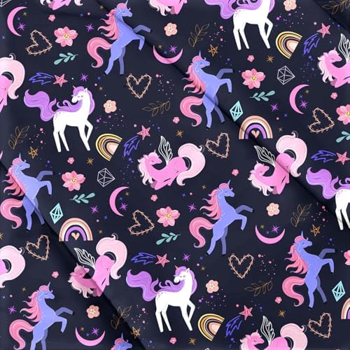 Unicorn Bedding Twin Girls Purple Unicorn Comforter for Girls All in one Zipper Kids Bedding