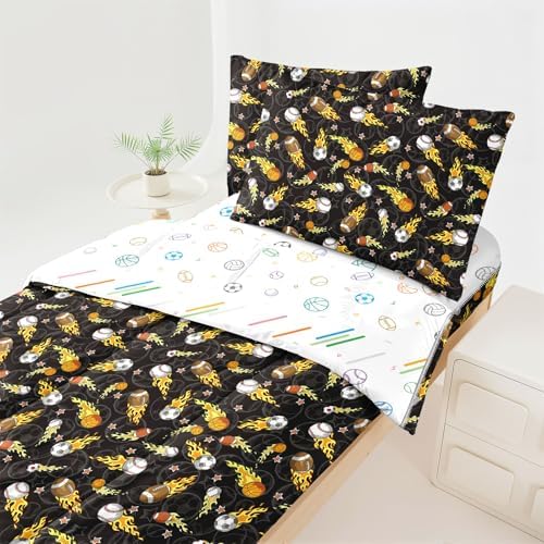 Unicorn Bedding Twin Girls Purple Unicorn Comforter for Girls All in one Zipper Kids Bedding