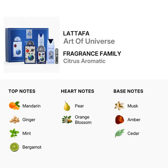 Unisex Art Of Universe 4pcs EDP Gift Set Fragrances