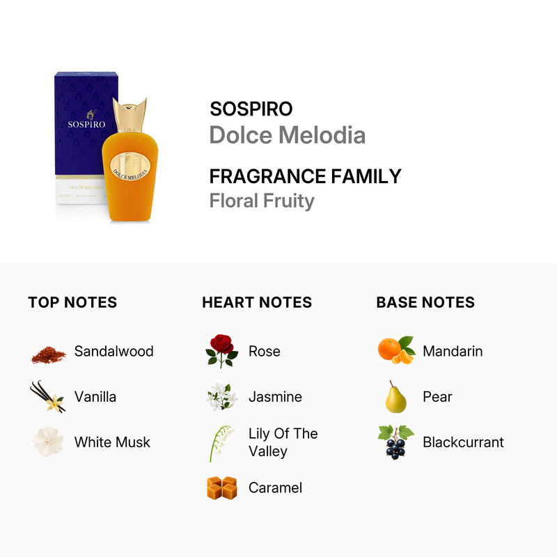 Sospiro Perfume unisex Dolce Melodia EDP en spray de 100 ml (3.4 oz) -