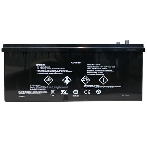 Universal Power Group  45972  UB 4D 12V 200Ah Auto Post AGM Battery