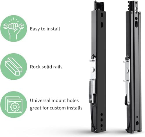 Universal Racing Seat Bracket with Seat Slider  Side Mounting Bracket Track Assembly Sets Compatible with NRG Sparco and More Aftermarket Seats