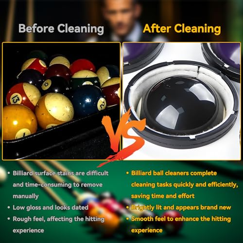 Upgraded Billiard Ball Cleaner and Polisher  Billiard Ball Cleaner  Pool Ball Cleaner for 16 Billiard and Snooker  Balls British and American Dual Use 110V  Automatic Pool Ball Cleaner