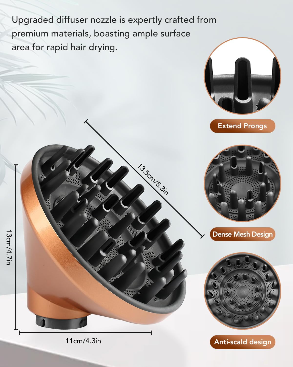 Upgraded Diffuser for Dyson Airwrap Styler  Hair Dryer Diffuser Nozzle Attachment for Dyson for Airwrap HS05 HS03 HS01