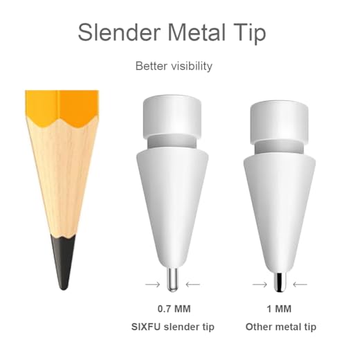 Upgraded Replacement Tips for Apple Pencil  Mix Metal Tips for Apple Pencil 2nd Generation/ 1st Gen/USB C/Pencil Pro Tips 4 Pack 