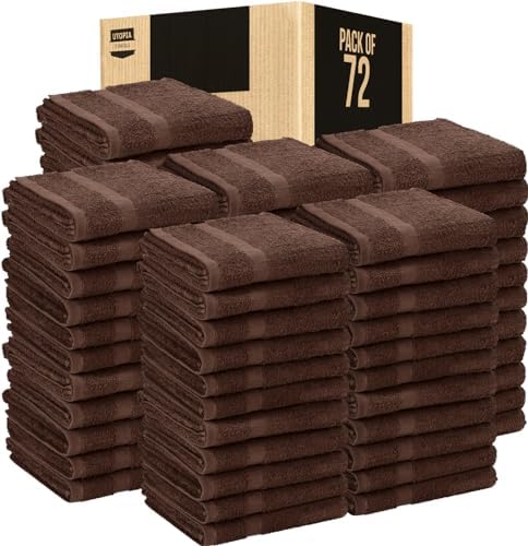 Utopia Towels  Salon Towel  Pack of 12  Not Bleach Proof  16 by 27 Inches  Highly Absorbent Cotton Towels for Hand  Gym  Beauty  Spa  and Home Hair Care  Black