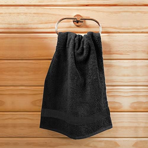 Utopia Towels  Salon Towel  Pack of 12  Not Bleach Proof  16 by 27 Inches  Highly Absorbent Cotton Towels for Hand  Gym  Beauty  Spa  and Home Hair Care  Black