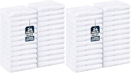 Utopia Towels  Salon Towel  Pack of 12  Not Bleach Proof  16 by 27 Inches  Highly Absorbent Cotton Towels for Hand  Gym  Beauty  Spa  and Home Hair Care  Black