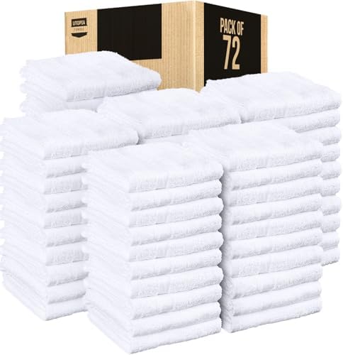 Utopia Towels  Salon Towel  Pack of 12  Not Bleach Proof  16 by 27 Inches  Highly Absorbent Cotton Towels for Hand  Gym  Beauty  Spa  and Home Hair Care  Black