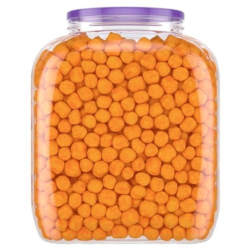 Utz Cheese Balls Barrel  Tasty Snack Baked with Real Cheddar Cheese  Delightfully Poppable Party Snack  Gluten  Cholesterol and Trans Fat Free  Kosher Certified  36 5 Oz