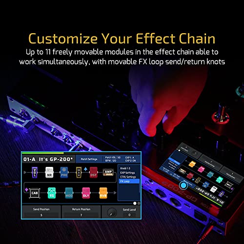 VALETON GP 200R Multi Effects Processor Multi Effects Guitar Bass Pedal with Expression Pedal FX Loop MIDI I/O Amp Modeling IR Cabinets OTG USB Audio Interface